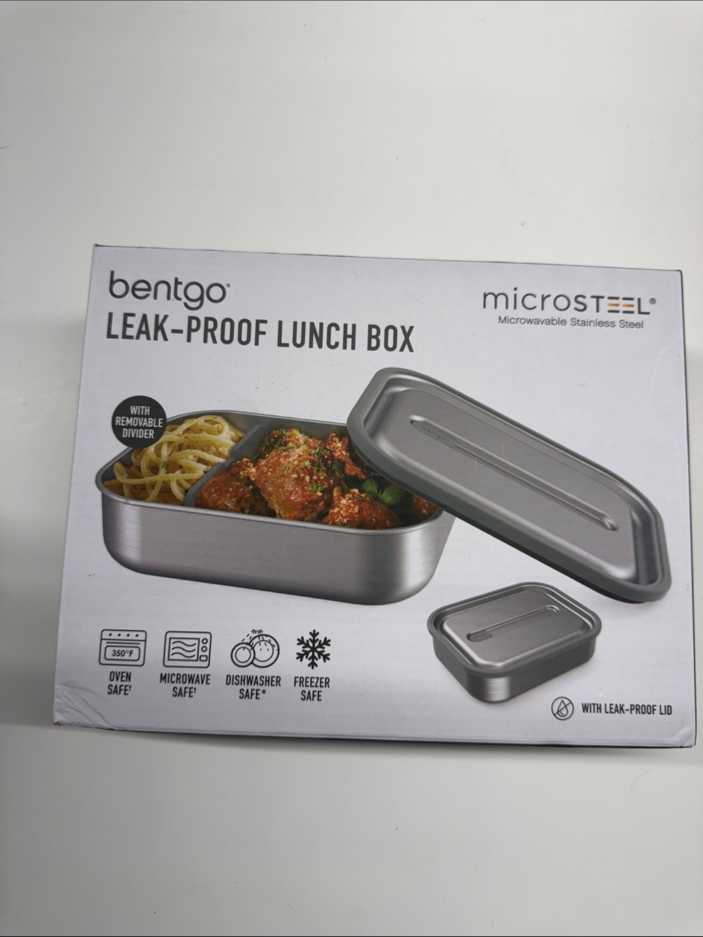 NEW MicroSteel Leak-Proof Lunch Box - Stainless Steel Bentgo